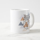 Geometrisches Owlingdesign Jumbo-Tasse (Vorderseite Rechts)