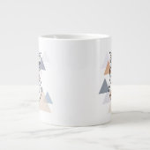 Geometrisches Owlingdesign Jumbo-Tasse (Vorderseite)