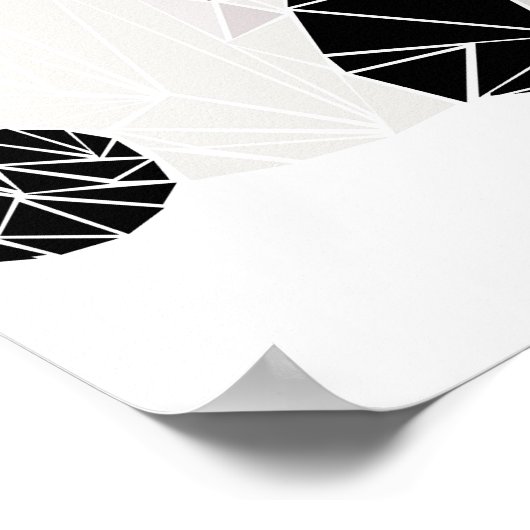 Geometrisches Panda Poster (Ecke)
