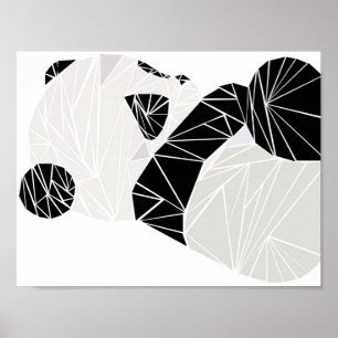 Geometrisches Panda Poster
