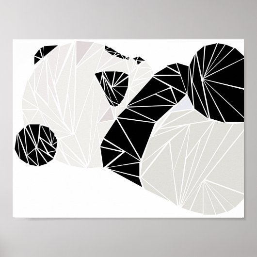 Geometrisches Panda Poster (Vorne)