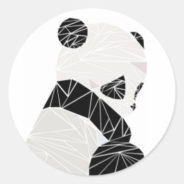 Geometrisches Panda Runder Aufkleber