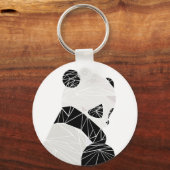 Geometrisches Panda Schlüsselanhänger (Vorderseite)