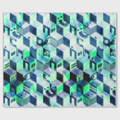 Geometrisches Papier Geschenkpapier (Flach)