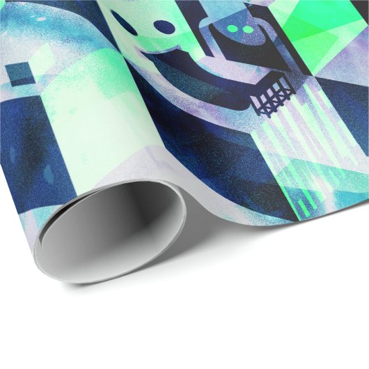 Geometrisches Papier Geschenkpapier (Rolleneckpunkt)