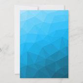 geometrisches Party des roten Zyangrades Einladung (Rückseite)