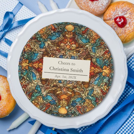 Geometrisches Party für die Lagerung von festgehal Pappteller