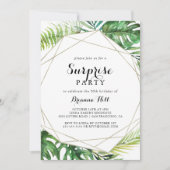 Geometrisches Party für tropische Überraschungen Einladung (Vorderseite)