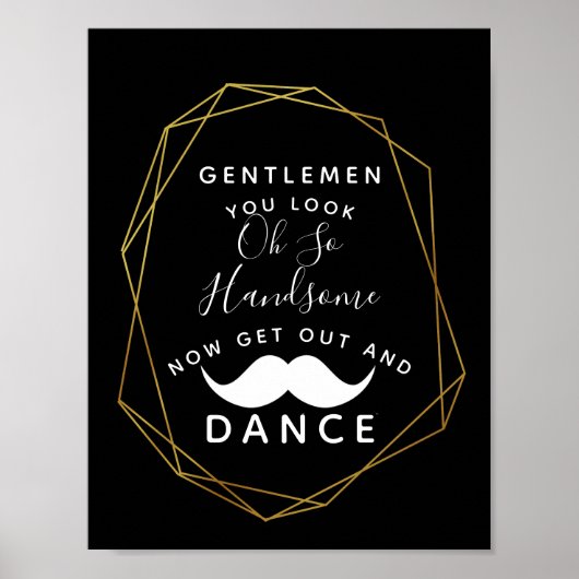 geometrisches Party GENTLEMEN BADEZIMMER Poster (Vorne)