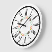 Geometrisches pastelförmiges grafisches Design Große Wanduhr (Winkel)
