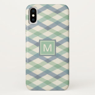 Geometrisches Pastellmuster des Monogramm- Case-Mate iPhone Hülle
