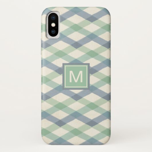 Geometrisches Pastellmuster des Monogramm-| Case-Mate iPhone Hülle (Rückseite)
