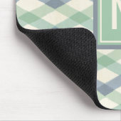 Geometrisches Pastellmuster des Monogramm-| Mousepad (Ecke)