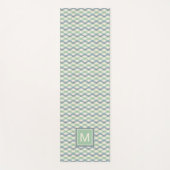 Geometrisches Pastellmuster des Monogramm-| Yogamatte (Vorderseite)