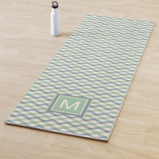 Geometrisches Pastellmuster des Monogramm-| Yogamatte (Beispiel)
