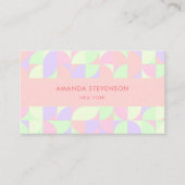 geometrisches Pastellmuster Visitenkarte (Vorderseite)