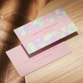 geometrisches Pastellmuster Visitenkarte