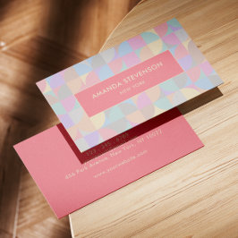 geometrisches Pastellmuster Visitenkarte