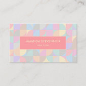 geometrisches Pastellmuster Visitenkarte (Vorderseite)