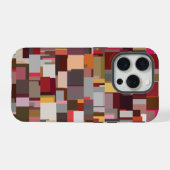 Geometrisches Patchwork abstraktes Mosaikmuster iPhone Hülle (Rückseite (Horizontal))