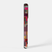 Geometrisches Patchwork abstraktes Mosaikmuster iPhone Hülle (Rechte Seite)