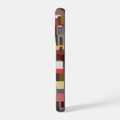 Geometrisches Patchwork abstraktes Mosaikmuster iPhone Hülle (Linke Seite)
