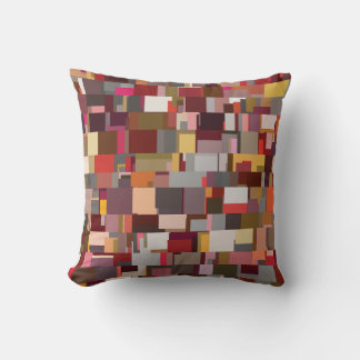Geometrisches Patchwork abstraktes Mosaikmuster Kissen