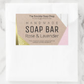 Geometrisches Patchwork Handmade Soap Labels Rechteckiger Aufkleber (Tasche)