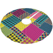 Geometrisches Patchwork: Rechteck - Nahtloser Hint Polyester Weihnachtsbaumdecke (Schrägansicht)