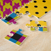Geometrisches Patchwork: Rechteck - Nahtloser Hint Puzzle (Seite)