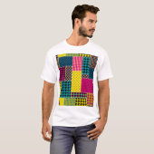 Geometrisches Patchwork: Rechteck - Nahtloser Hint T-Shirt (Vorne ganz)