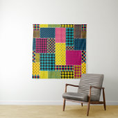 Geometrisches Patchwork: Rechteck - Nahtloser Hint Wandteppich (Beispiel)