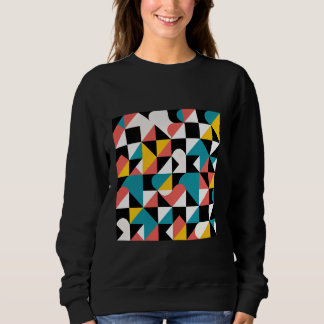 GEOMETRISCHES PATTER IM SCHWARZ-WEISSEN JAHR SWEATSHIRT