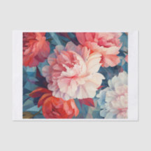 Geometrisches Peony Art für Decoupage