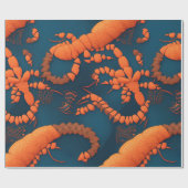 Geometrisches Personalisiertes Muster Geschenkpapier (Flach)