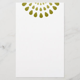 Geometrisches Petalmuster in Gold Briefpapier