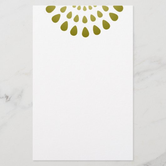 Geometrisches Petalmuster in Gold Briefpapier (Vorderseite)