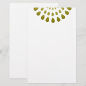 Geometrisches Petalmuster in Gold Briefpapier (Vorne/Hinten)