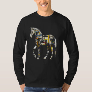 Geometrisches Pferd Artwork T-Shirt