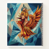Geometrisches Phoenix-Kunstnotizbuch Notizblock (Rückseite)