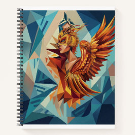 Geometrisches Phoenix-Kunstnotizbuch Notizblock