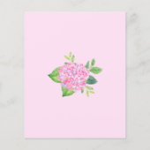 Geometrisches Pink Hydrangea Brautparty Budget (Rückseite)