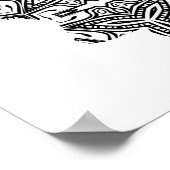 Geometrisches Polar Bären Art Aduloring Page Poster (Ecke)