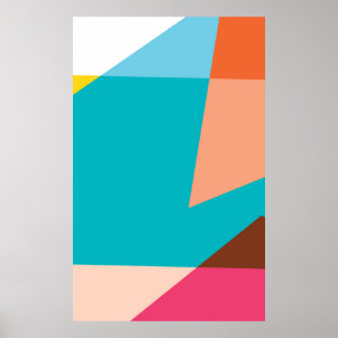 Geometrisches Poster für den Sommer