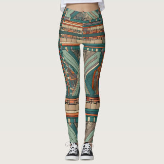 Geometrisches "Prairie-Stil"-Hartglas Leggings