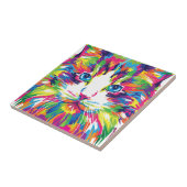 Geometrisches, prismatisches Design der Katze-Gesi Fliese (Seite)