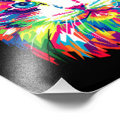 Geometrisches, prismatisches Design der Katze-Gesi Fotodruck (Ecke)