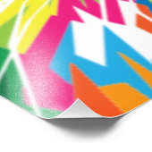 Geometrisches, prismatisches Design der Katze-Gesi Fotodruck (Ecke)