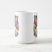 Geometrisches, prismatisches Design der Katze-Gesi Kaffeetasse (Mittel)