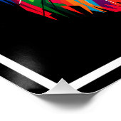 Geometrisches, prismatisches Design der Katze-Gesi Poster (Ecke)